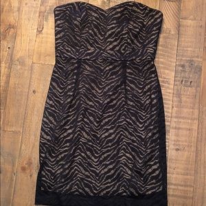 Forever 21 black lace with gold underneath dress